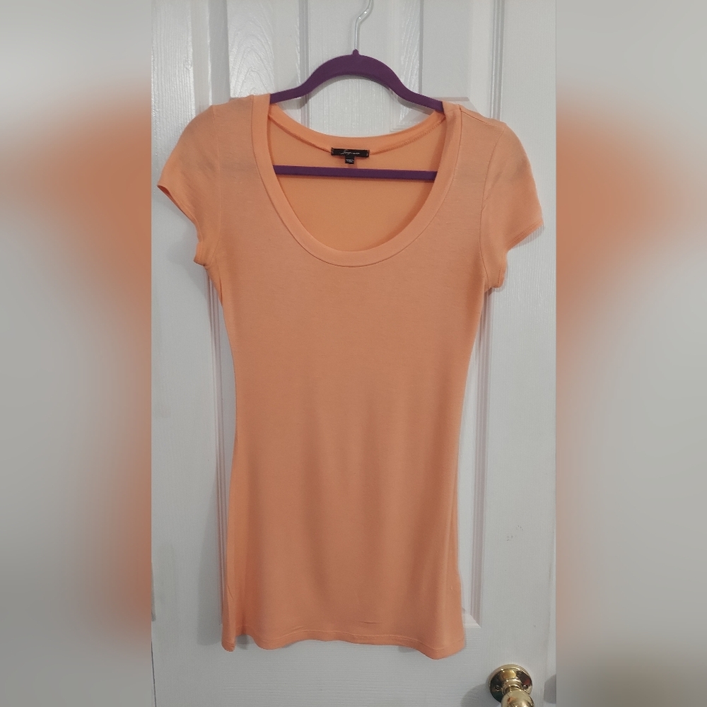 Peach Short Sleeve Top